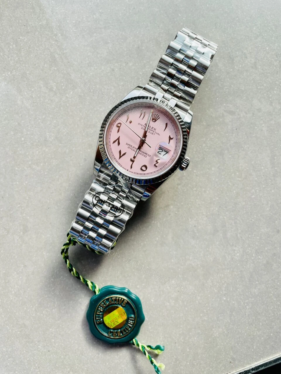 View 8 of DIWF Factory 1:1 Rolex DateJust 36 126234 Best Edition 904L Steel Tiffany Pink Dial Arabic Marker SA3235