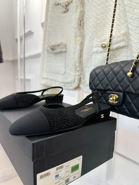 View 5 of Chanel-Inspired Rhinestone Slingback Flats: Everyday Glamour