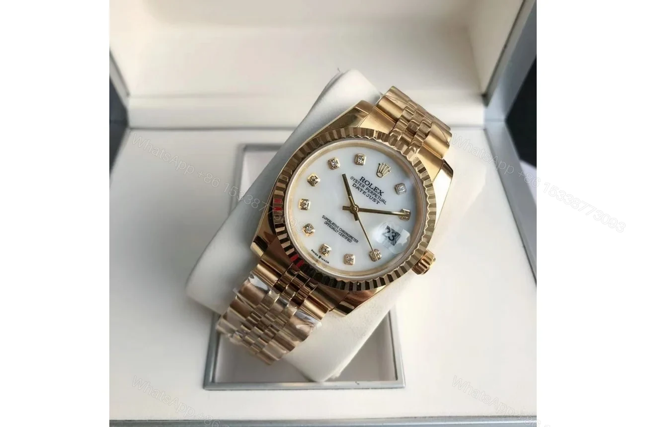View 4 of Replica Rolex Datejust RG/RG Jub White/Dial 36/28 mm
