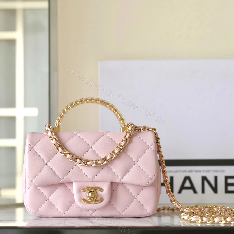 View 3 of 高仿Chanel*24S系列AS4847小羊皮粉色單肩包免檢版