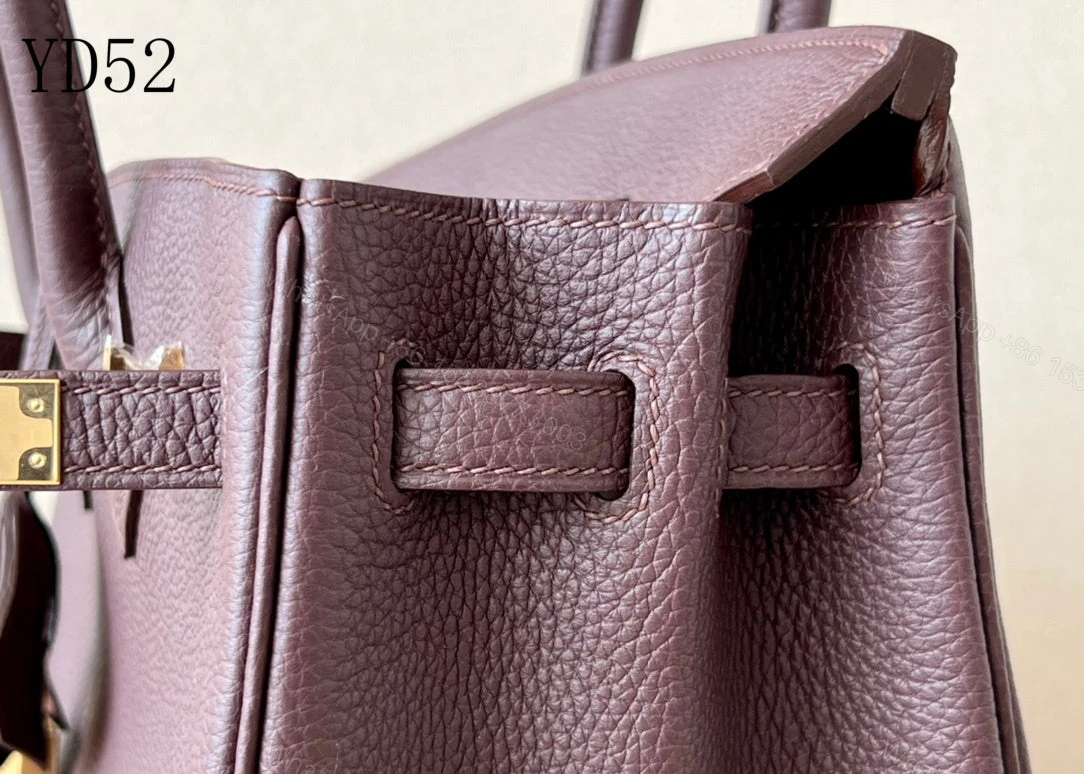 View 7 of H BIRKIN 25 TOGO CHOCOLATE GOLD HARDWARE 25CM