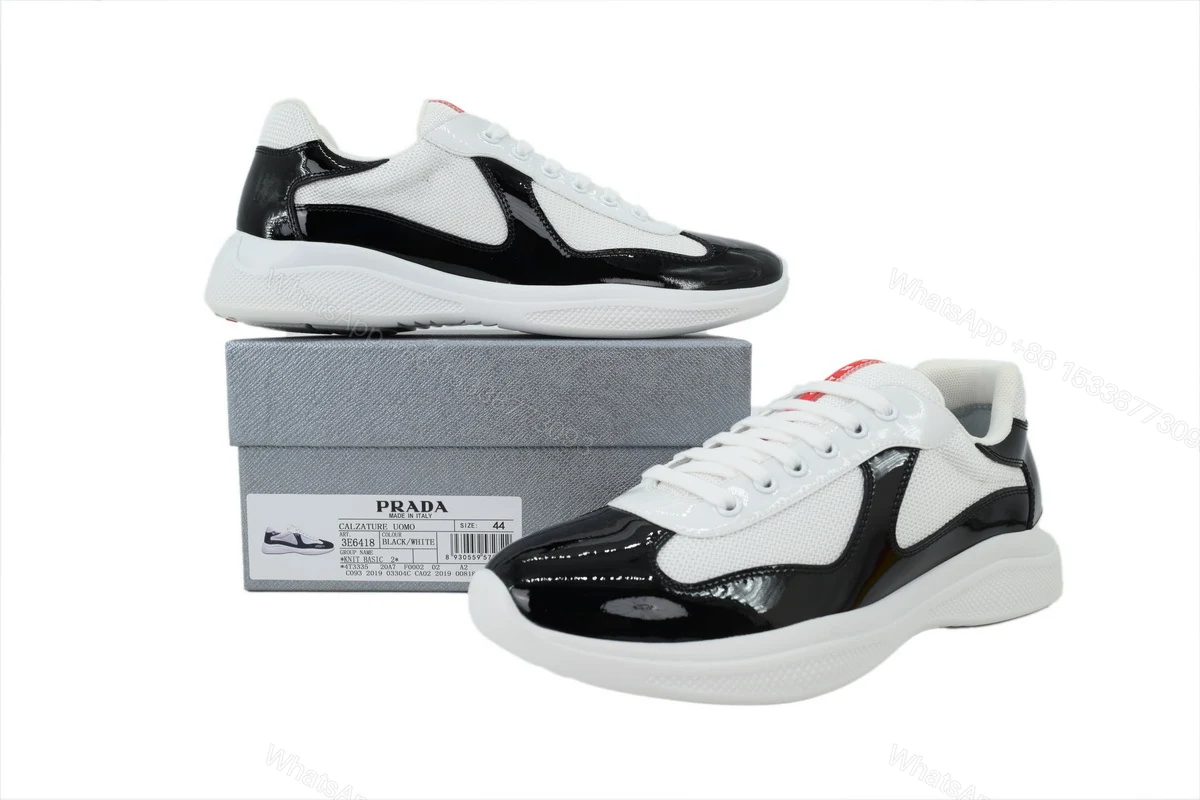 View 6 of Prada Sneakers Black and White