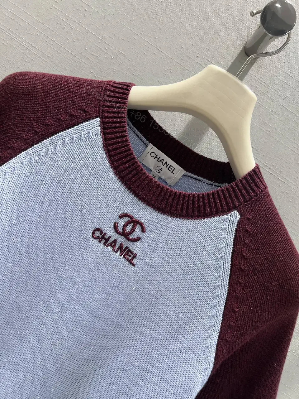 View 2 of Textured Color-Block Knit Tee: Luxe Casual Comfort
