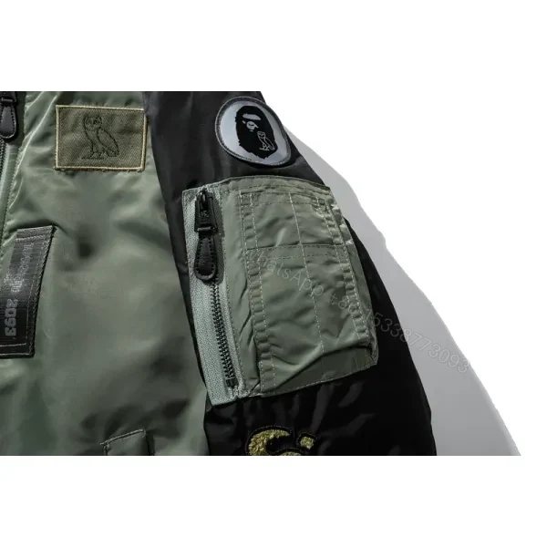 View 5 of Bape x OVO Loose Fit MA-1 Jacket Olive Drab 1I73-141-902