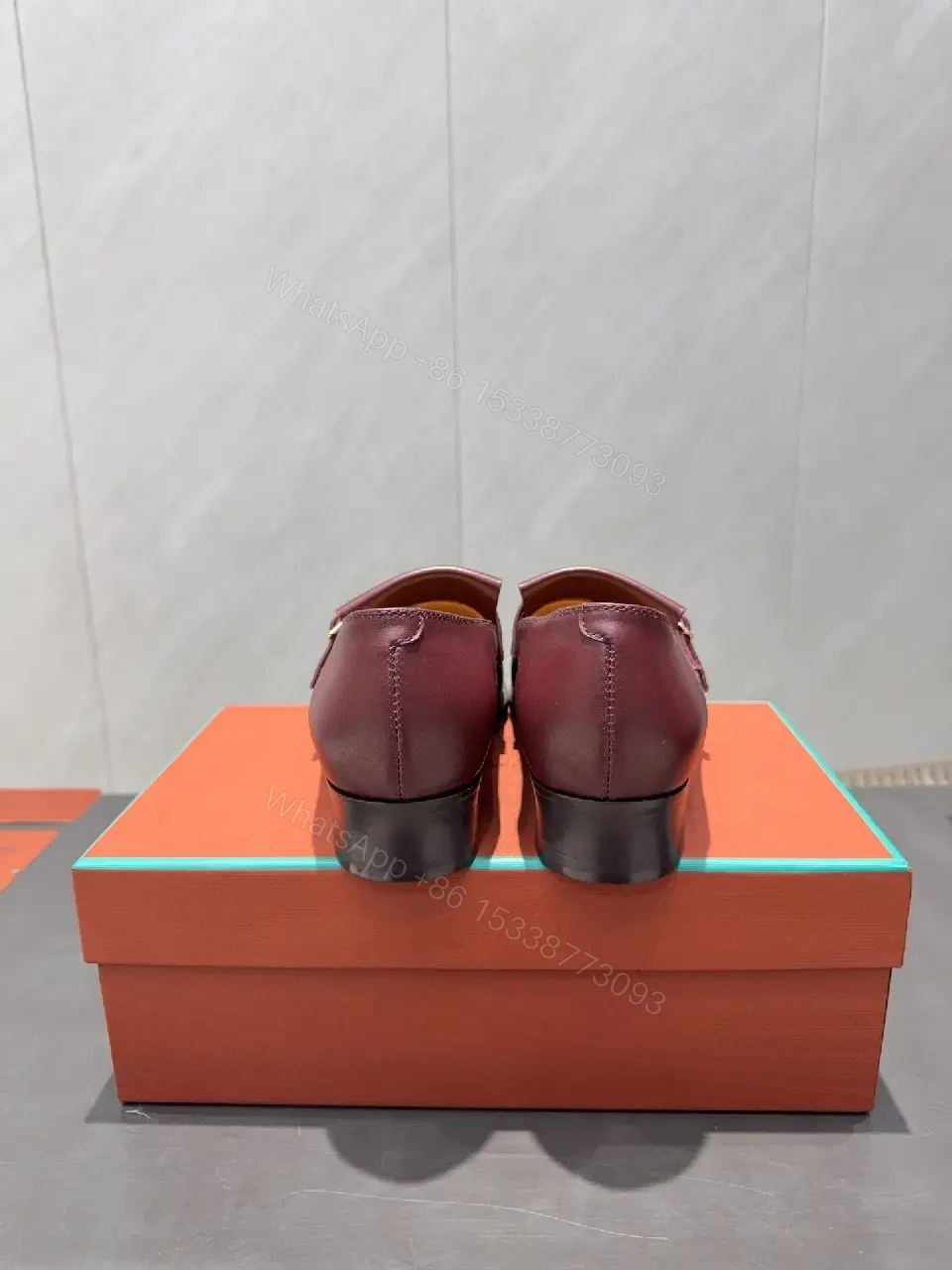 View 10 of Burgundy Leather Fringe Loafers: Modern Dress-Casual Luxury