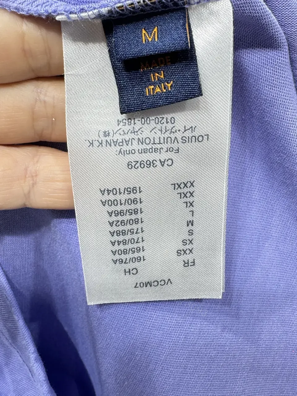 View 6 of Lavender Oversized Tee: Rainbow LV Graphic Print Front