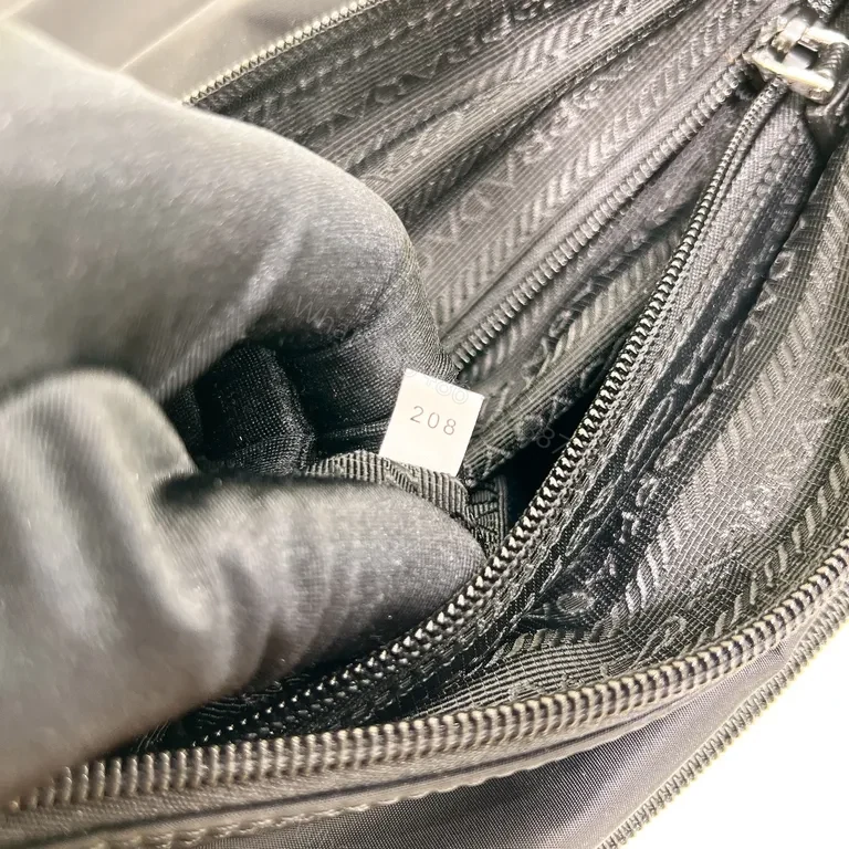 View 6 of Black Nylon Compact Messenger Bag - Prada-Inspired Luxury, Minimalist Utility