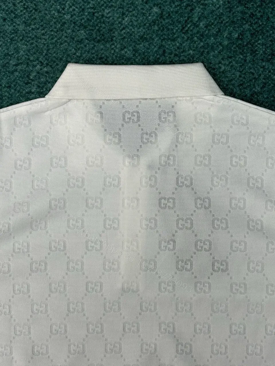 View 3 of Off-White Monogram Textured Polo Shirt: Lightweight Luxury
