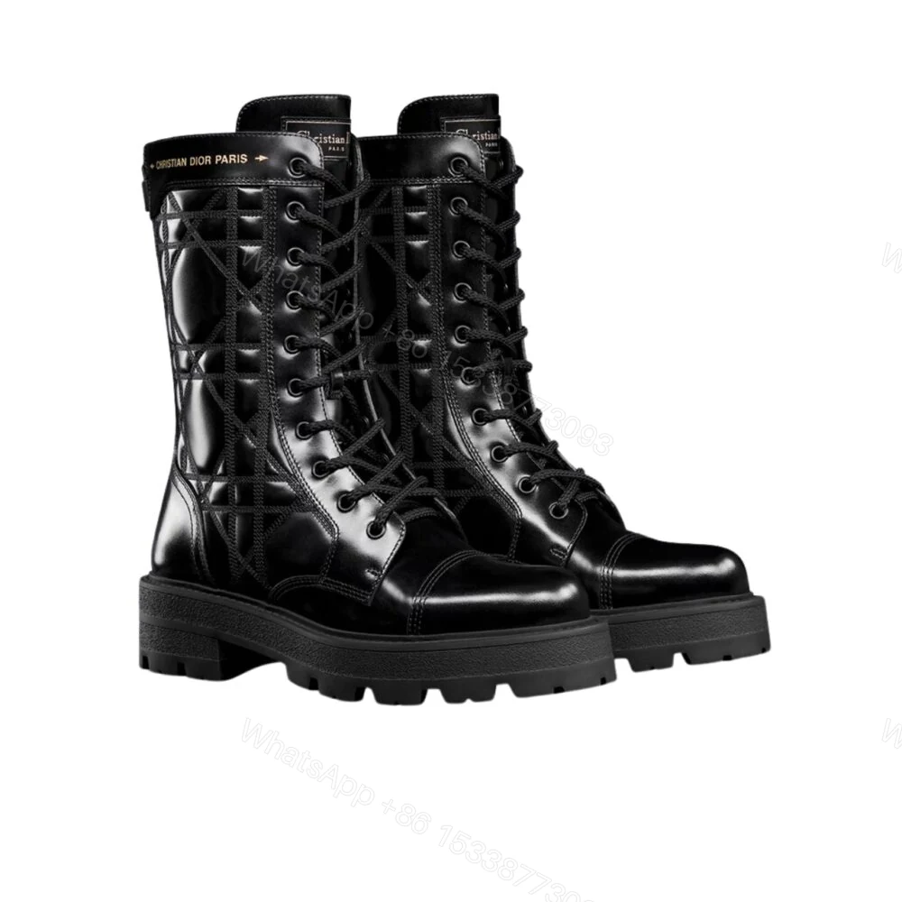 View 10 of DIOR D UNIT ANKLE BOOT QUILTED CANNAGE CALFSKIN BLACK KCI995CQC S900