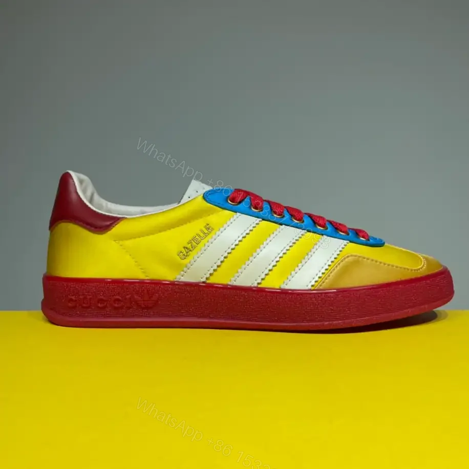 View 2 of ADIDAS X GUCCI GAZELLE LOW-TOP SNEAKERS IN YELLOW AND RED – GC183
