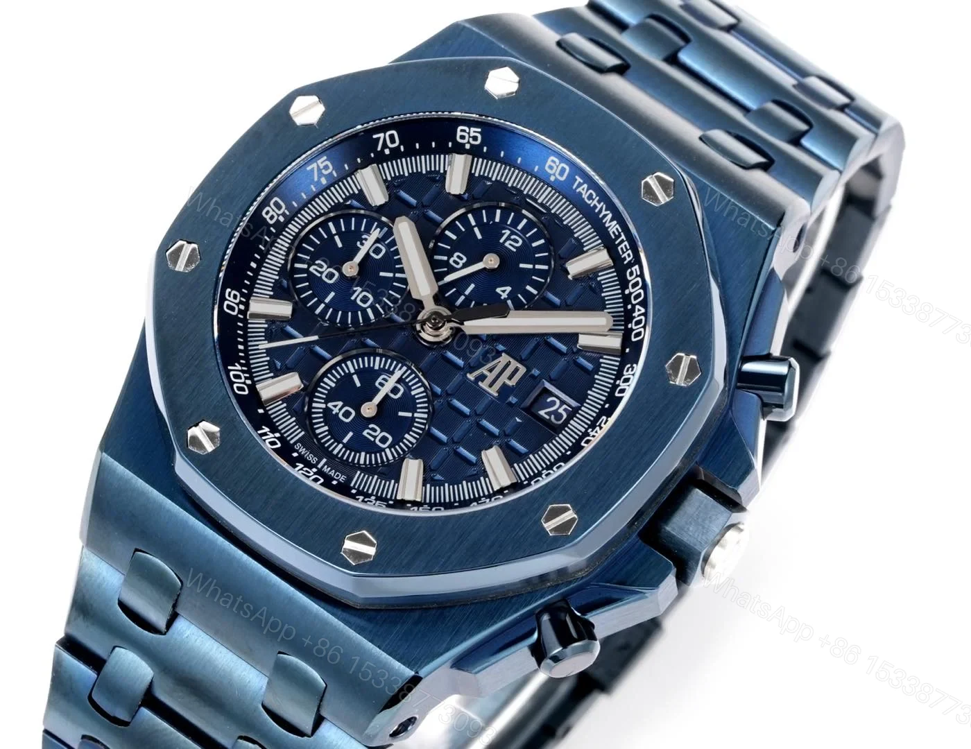View 4 of Audemars Piguet Royal Oak Offshore Blue Replica 42MM Premium Ceramic-Style Bracelet RG-AP-OFFSHORE-BLUE-42
