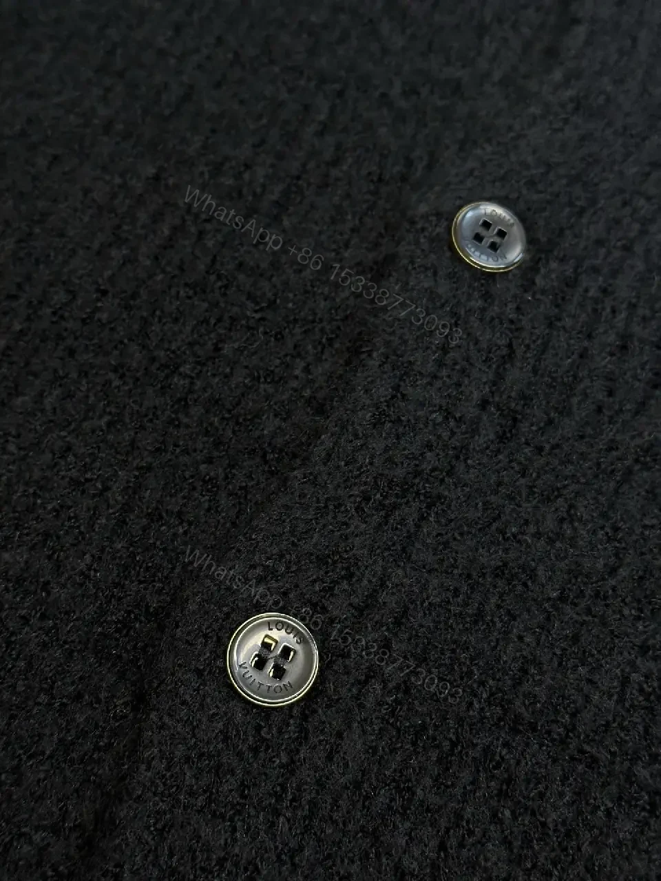 View 7 of Cozy Luxe Knit Cardigan with Bold Emblem, Mid-Weight Style