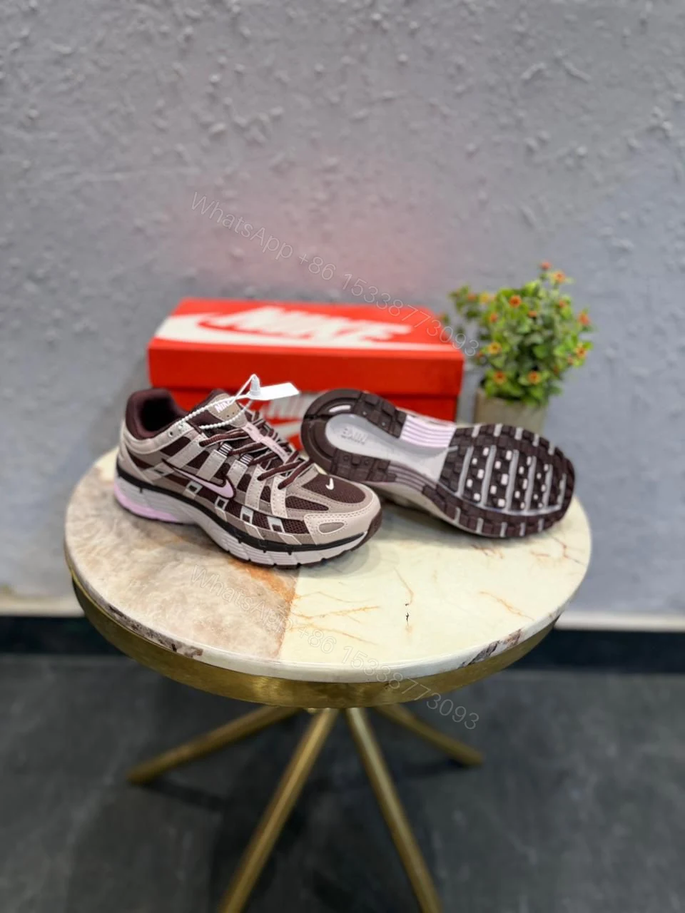 View 2 of Nike P-6000 Trainer First Copy Shoes — Burgundy Pink Foam | COD India