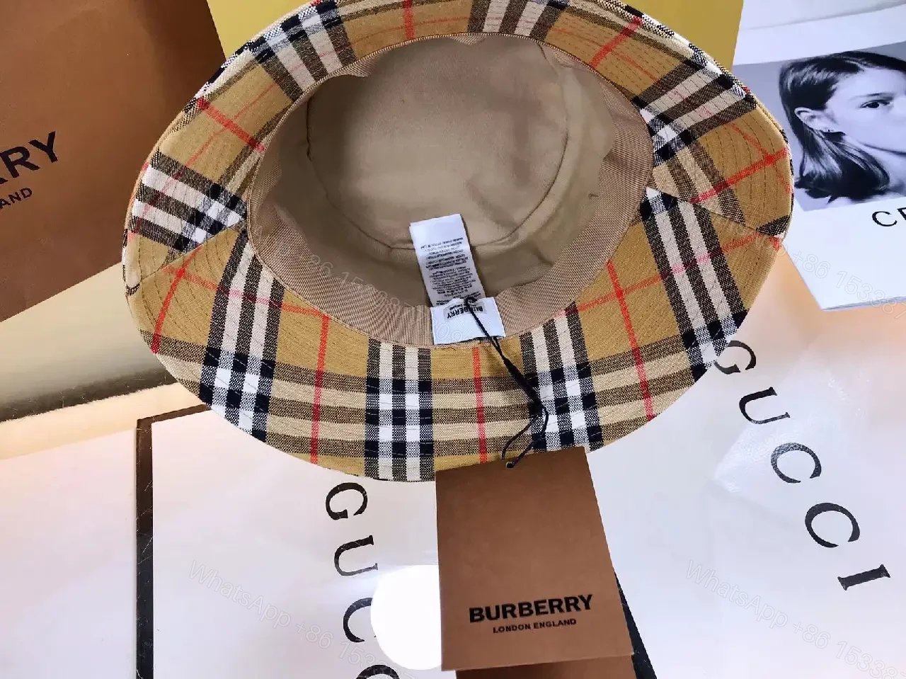 View 6 of Chic Plaid Bucket Hat with Timeless, Modern Utility
