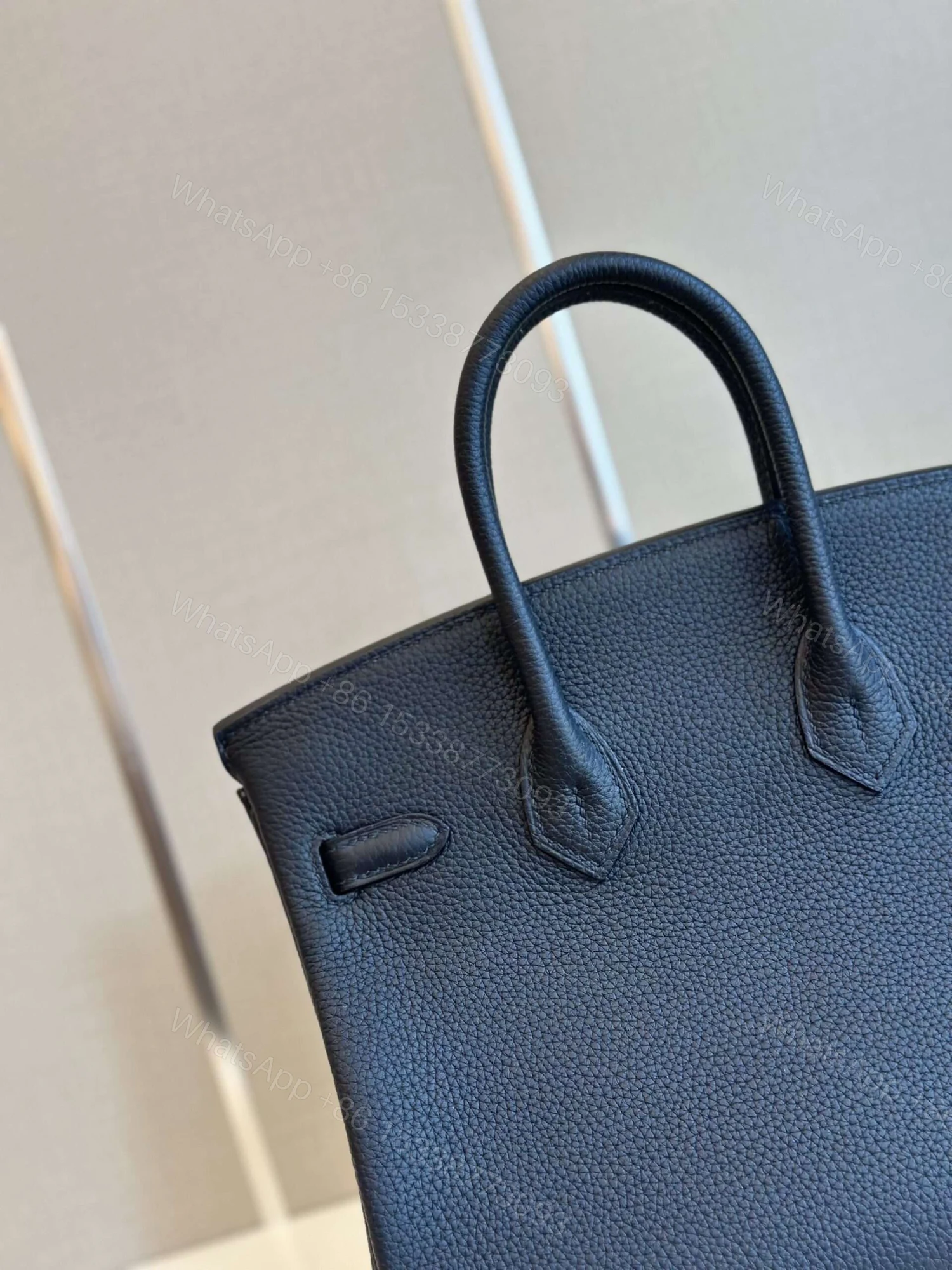 View 6 of Hermes Birkin 30 Dakr Blue Togo Leather Palladium Hardware