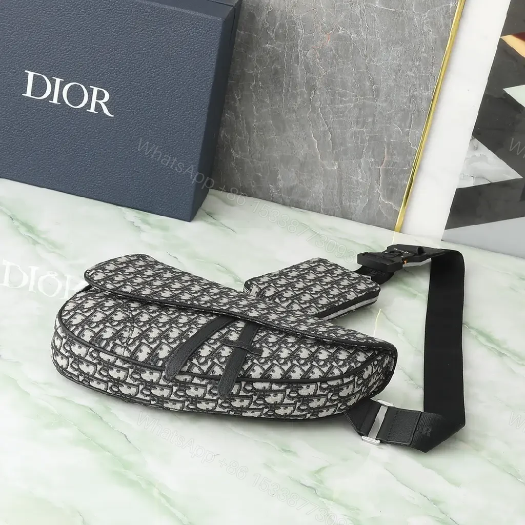 View 4 of Patterned Crossbody & Utility Belt Bag: Monogram Texture, Compact Chic
