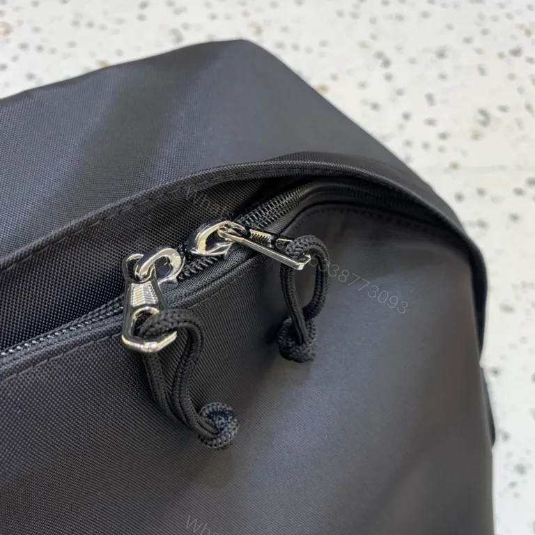 View 4 of Chic Nylon Logo Backpack - Black, Designer-Style Carryall