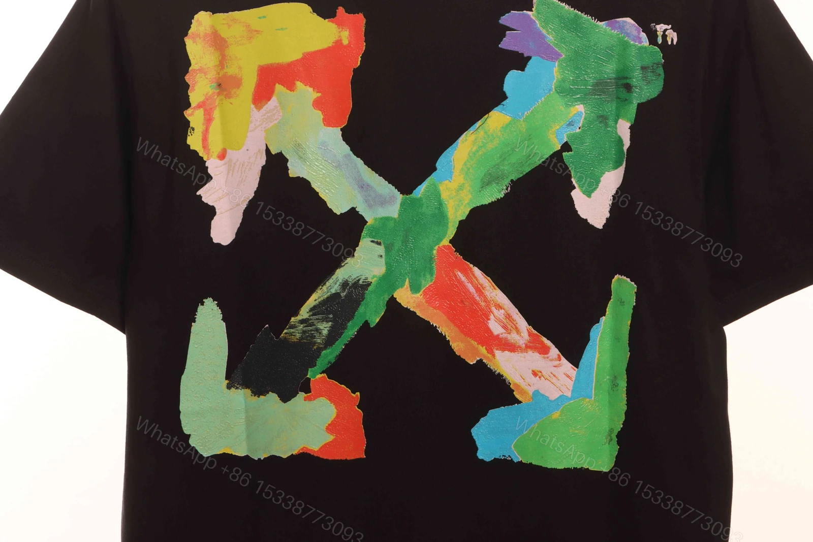 View 5 of Off-White hand drawn graffiti Print T-Shirt