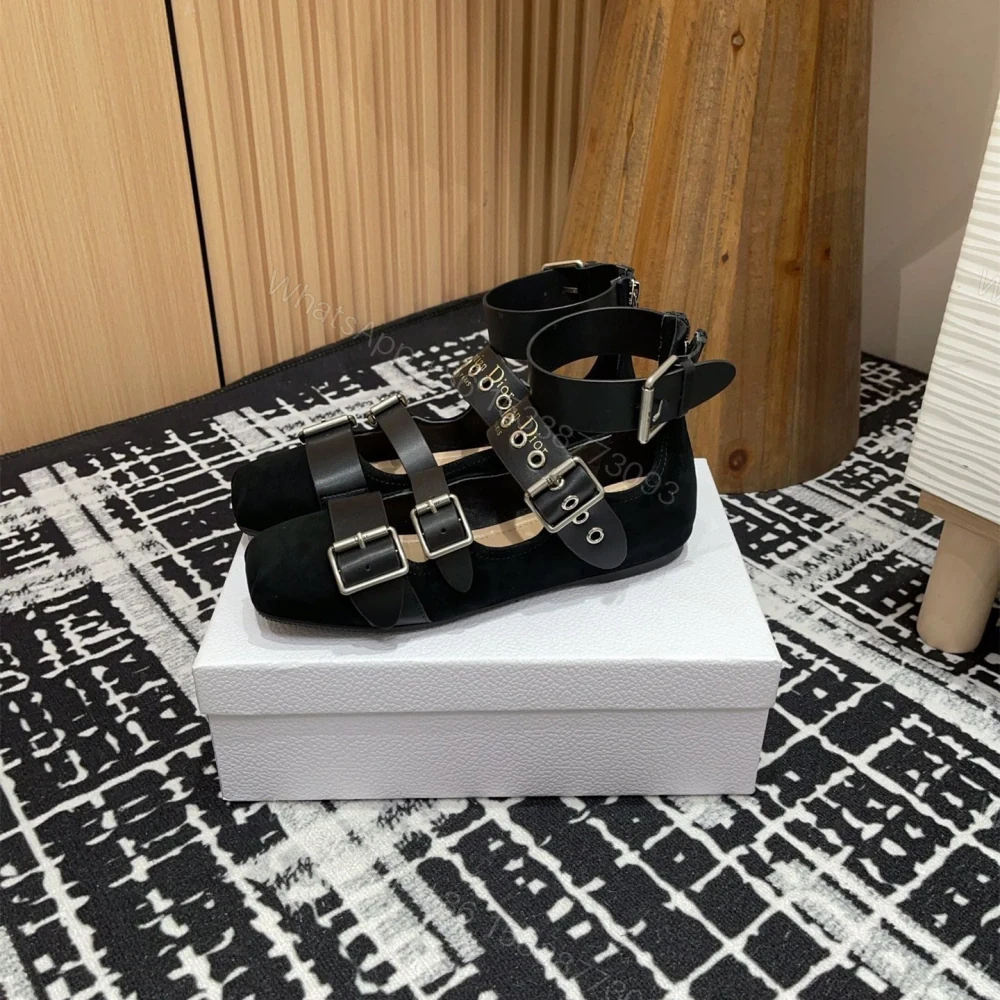 View 2 of 高仿Dior*Punk系列KCB960平頭塔扣樂福鞋黑麂皮免檢版