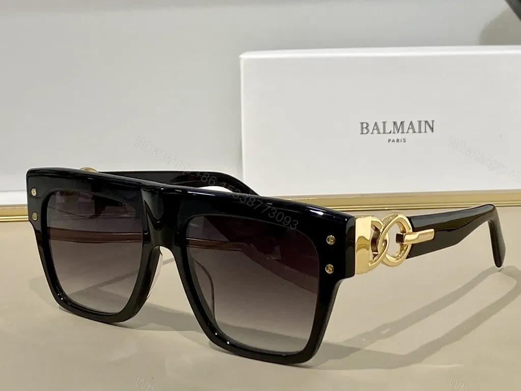 Bold Square Frames with Gold Chain Sunglasses — view 1