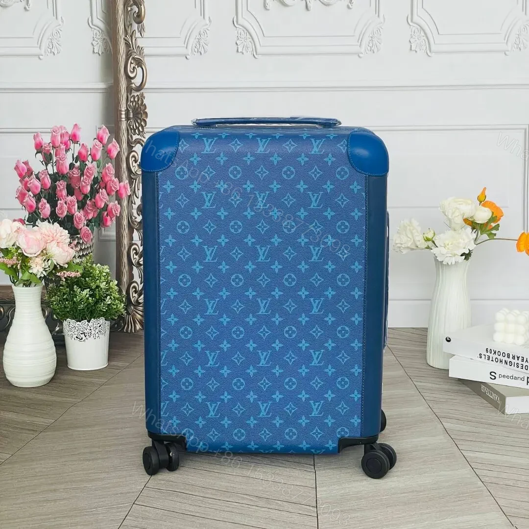 Louis Vuitton Horizon 55 rolling suitcase Blue Monogram — view 1