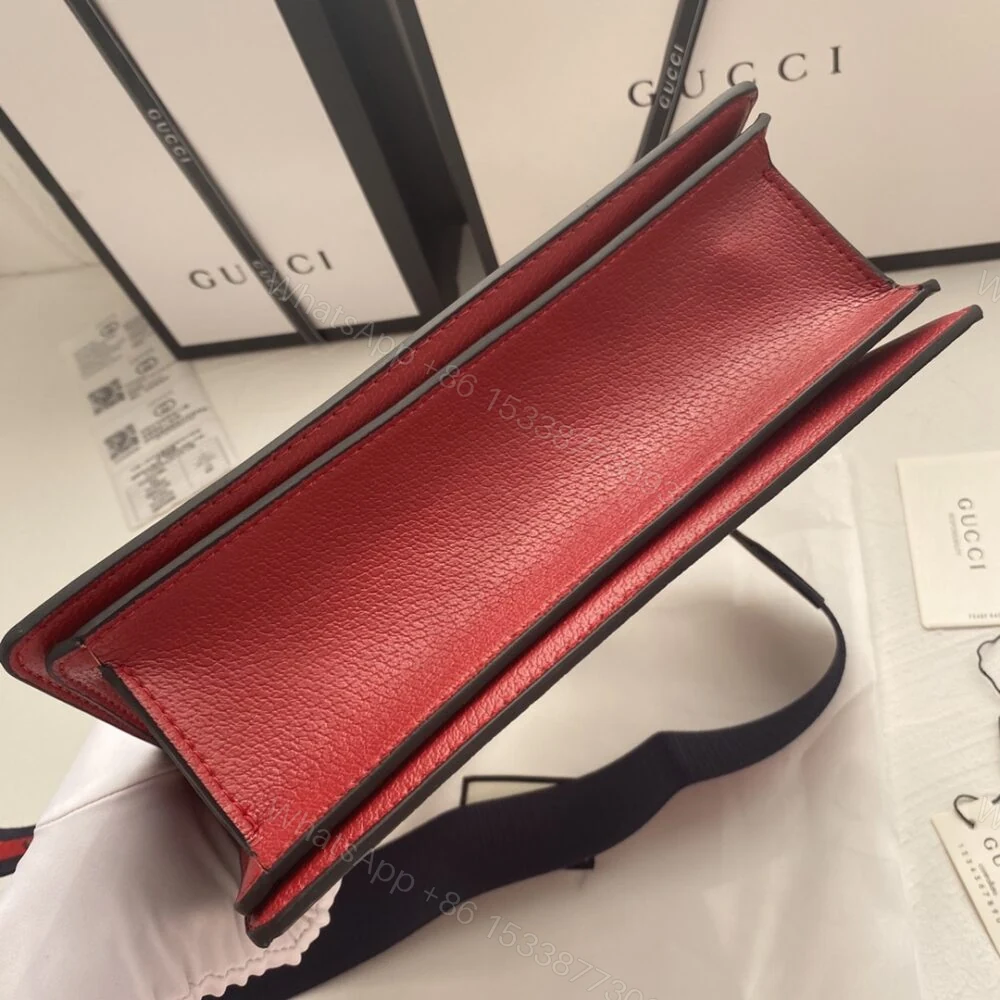 View 6 of Gucci Queen Margaret GG Small Top Handle Bag Red 25Cm