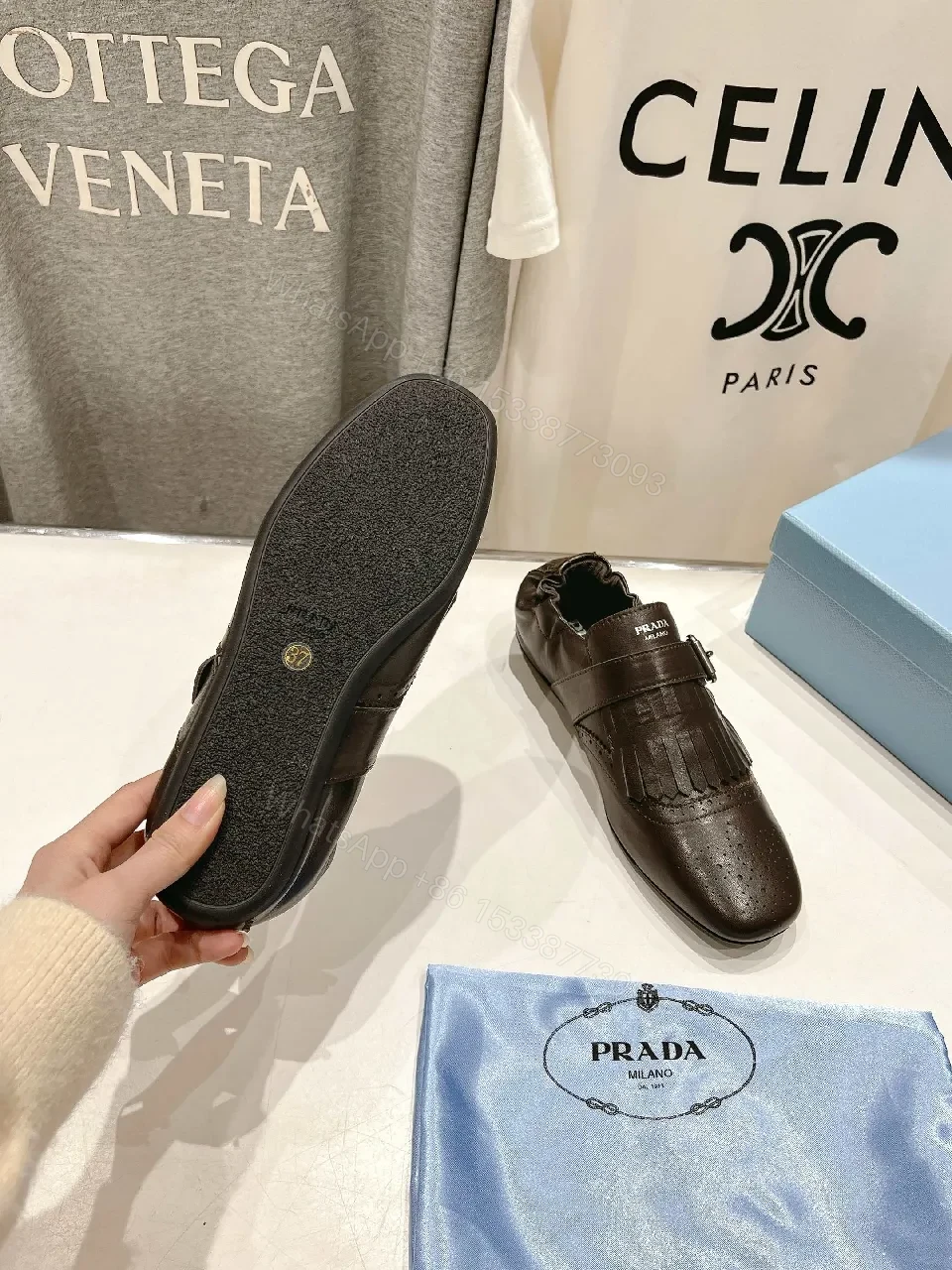 View 5 of Patterned Leather Penny Loafers with Fringe Detail – Everyday Luxury