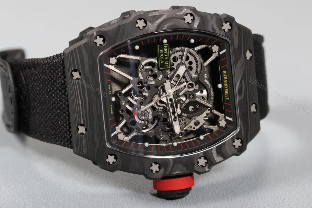 Richard Mille RM35-01 NTPT Carbon Fiber RMUL3 White Gemstone Suspension Watch — view 1