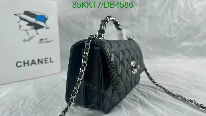 View 9 of Chanel Small Black Quilted CC Bag in Lambskin Leather DB6542