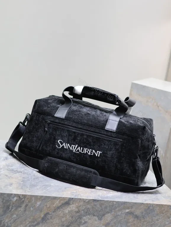 View 8 of Structured Black Duffle: Luxe Texture, Organized Utility