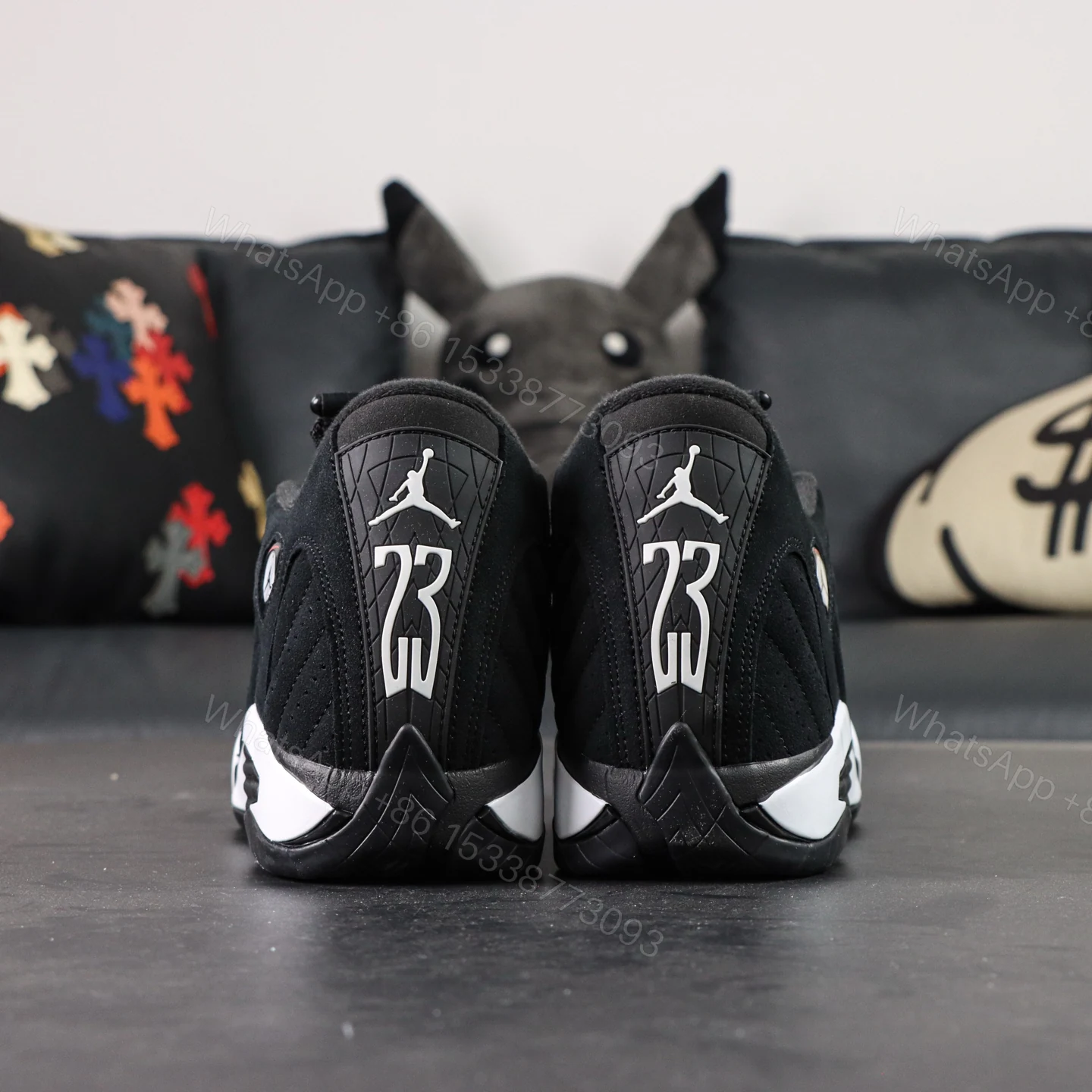 View 7 of Air Jordan 14 Retro Bred Black and White