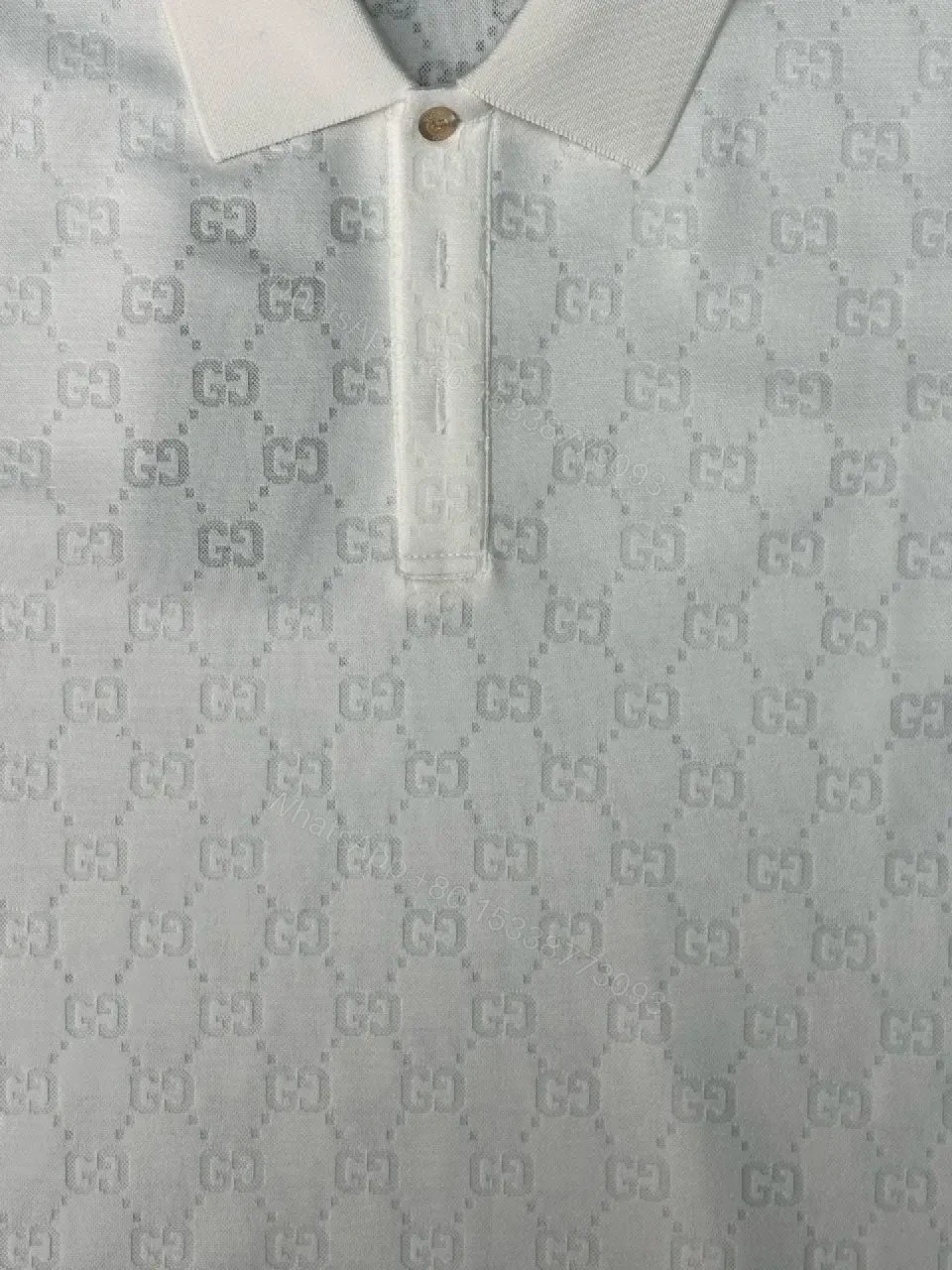 View 9 of Off-White Monogram Textured Polo Shirt: Lightweight Luxury