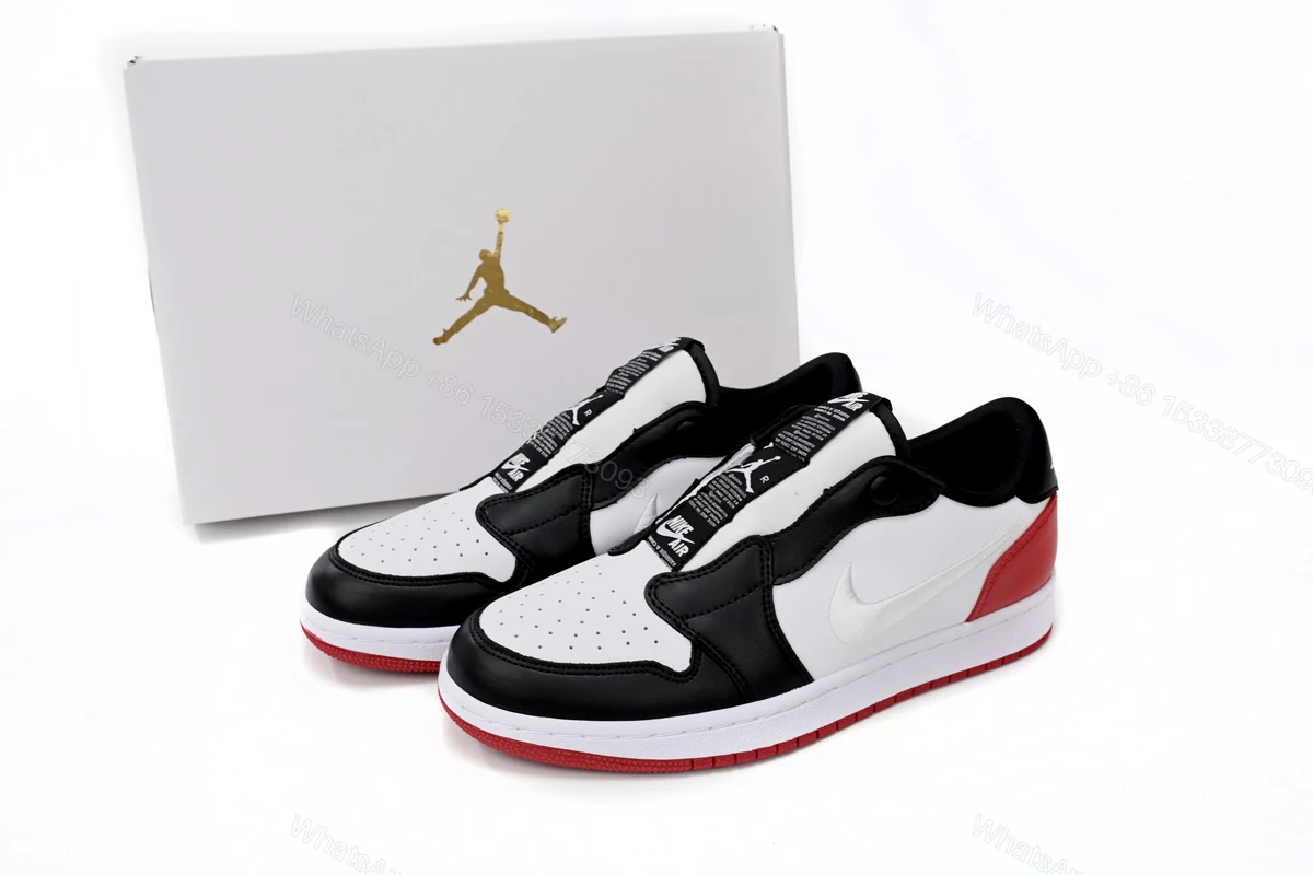 Air Jordan 1 Low Slip WMNS Black White Red AV3918-102 — view 2