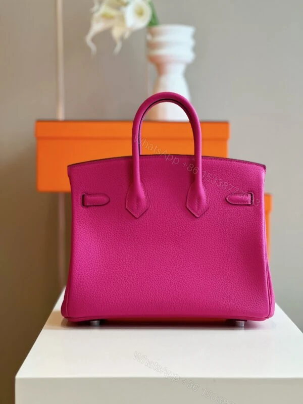 View 7 of Hermes Birkin 25 Pink Togo leather Palladium Hardware