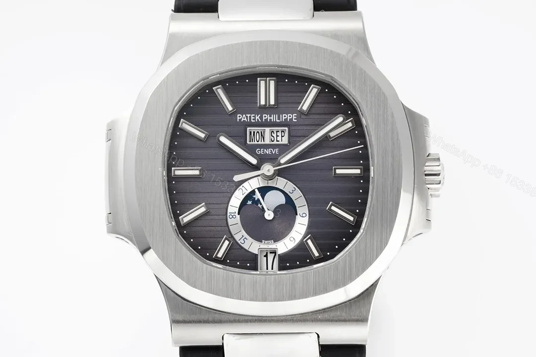 View 2 of Patek Philippe Nautilus Blue Rubber Strap Watch