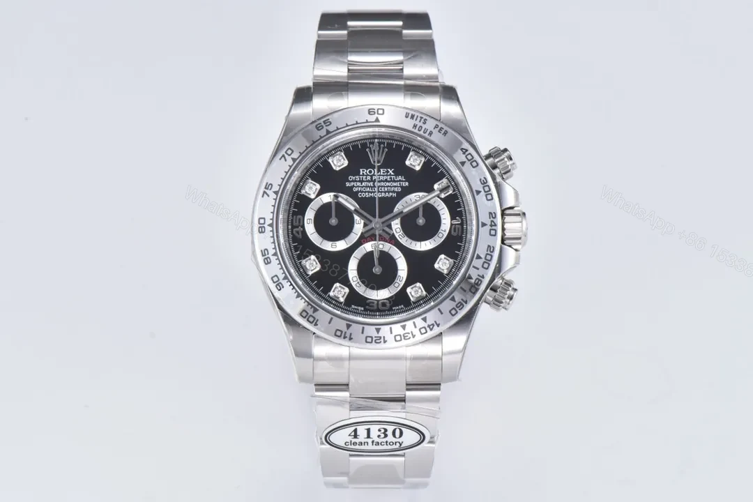 MKS Factory Clean Factory Clean Factory Rolex Daytona Black Dial Watch — view 1