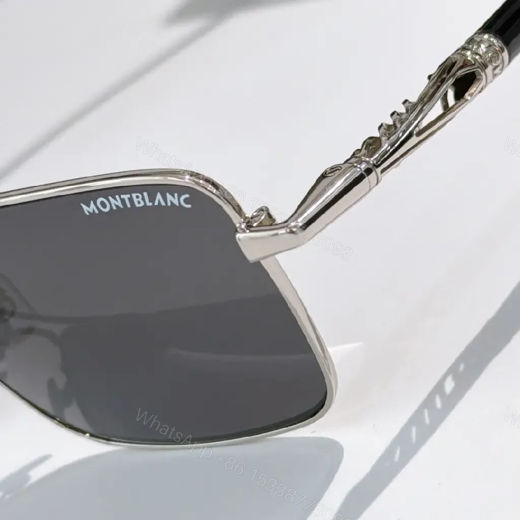 View 7 of Gunmetal Minimalist Sunglasses, Polarized, Modern Square Frame