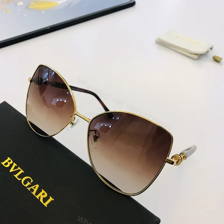 View 7 of BVLGARI Gold-Tone Aviators with Gradient Lenses - Luxury Sunglasses