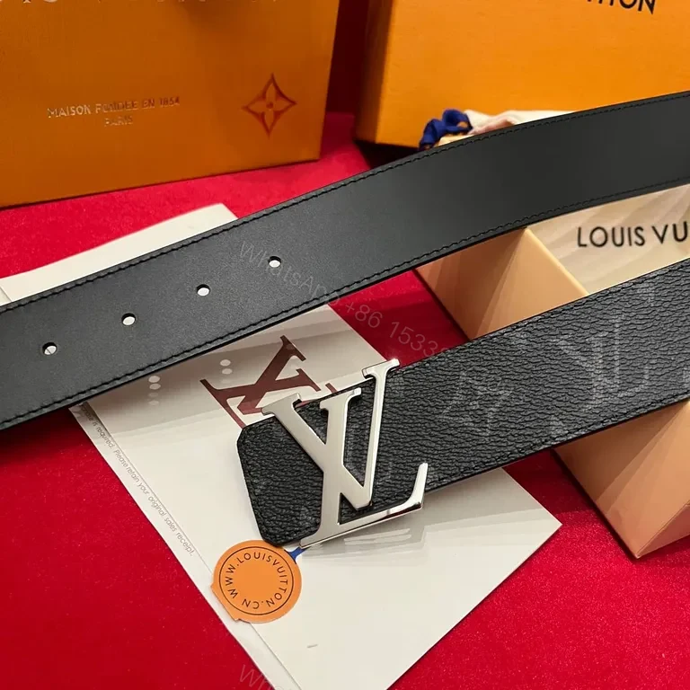View 5 of Luxury Monogram Belt with LV-Inspired Buckle