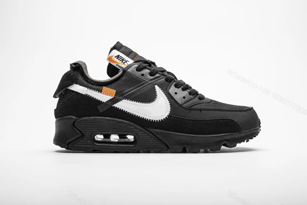 View 2 of Off-White x Nike Air Max 90 “All Black” AA7293-001