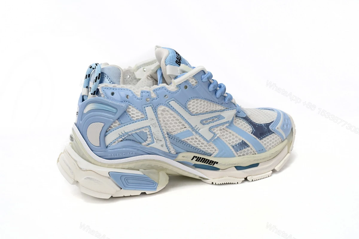 View 2 of Balenciaga Runner White Light Blue 677402 W3RB2 9744