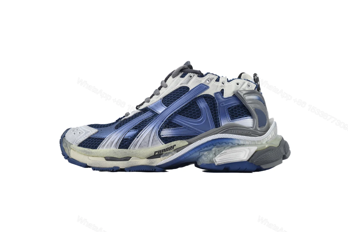 View 6 of Balenciaga Runner Sneaker 'Gradient - Beige Navy'772774 WRUNG 2410
