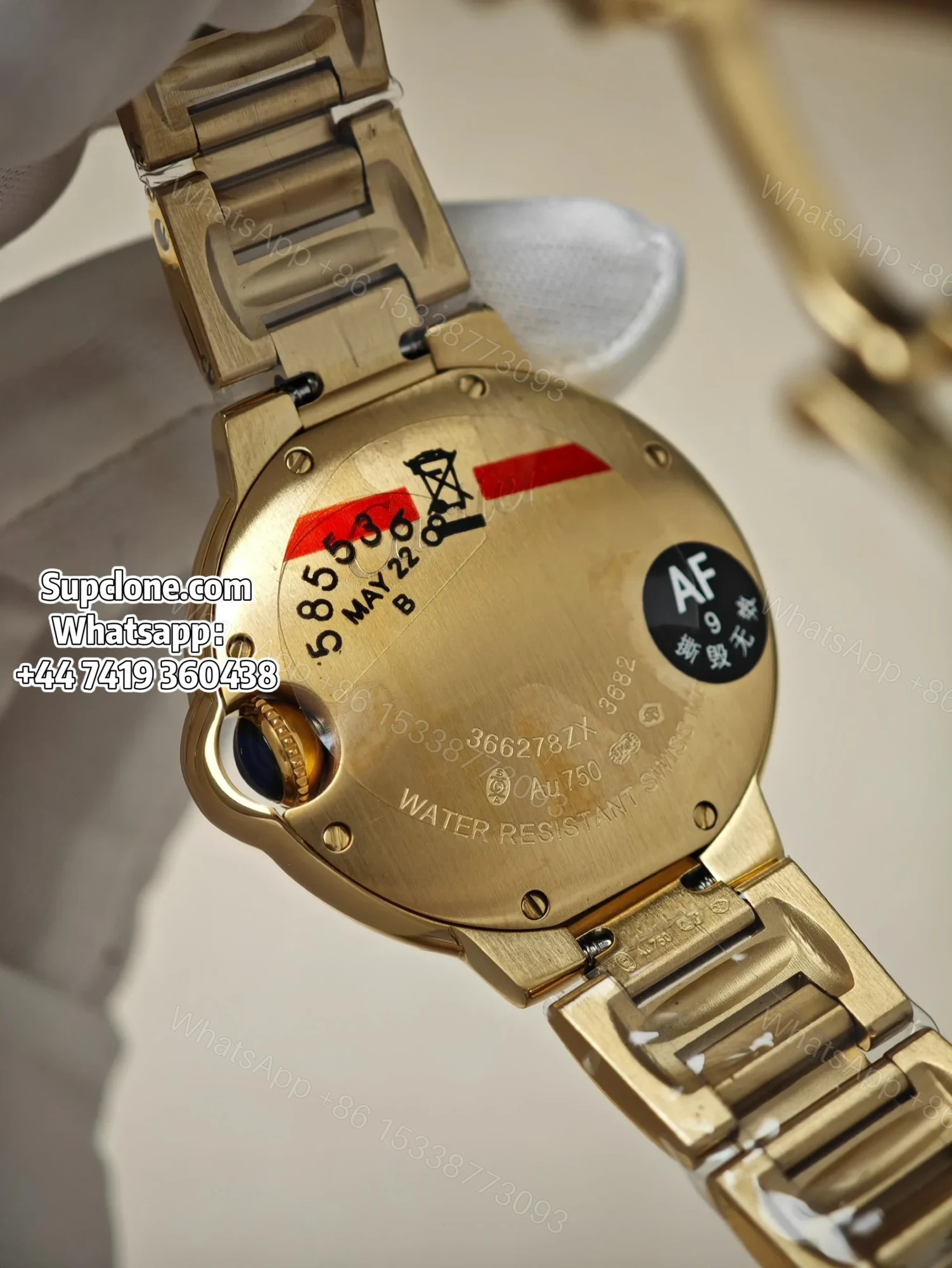 View 16 of Cartier Super Clone Watches 1:1 Ballon Bleu W69001Z2 Gold 28mm Quartz