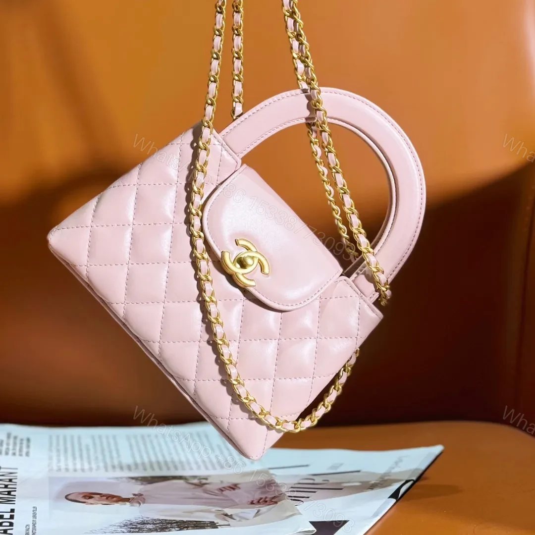 Chanel Lambskin Mini Kelly Chain Bag Light Pink — view 1