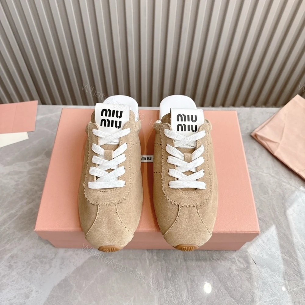 View 4 of MIUMIU PLUME SUEDE MULES DESERT BEIGE 5E467E 054 F0F24 F 005