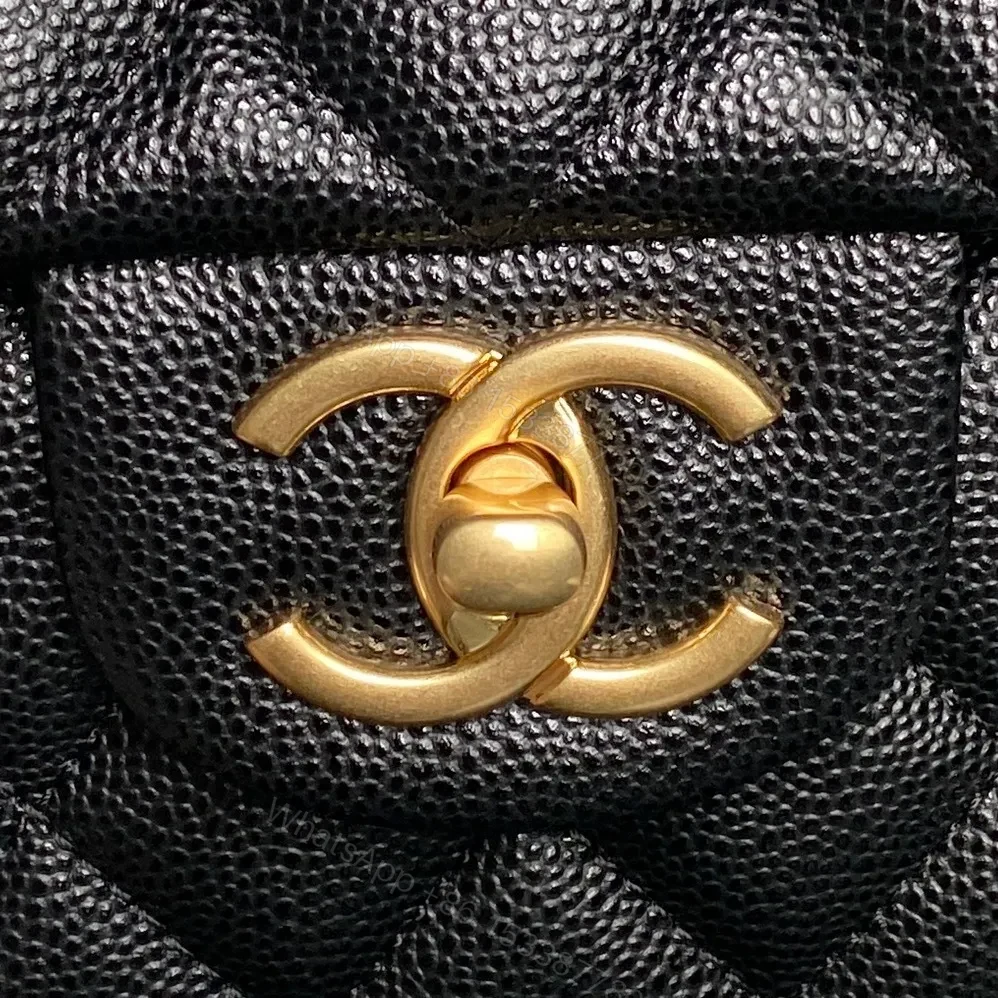 View 6 of Compact Quilted Lambskin Bag with Gold Chain, Evening-Ready
