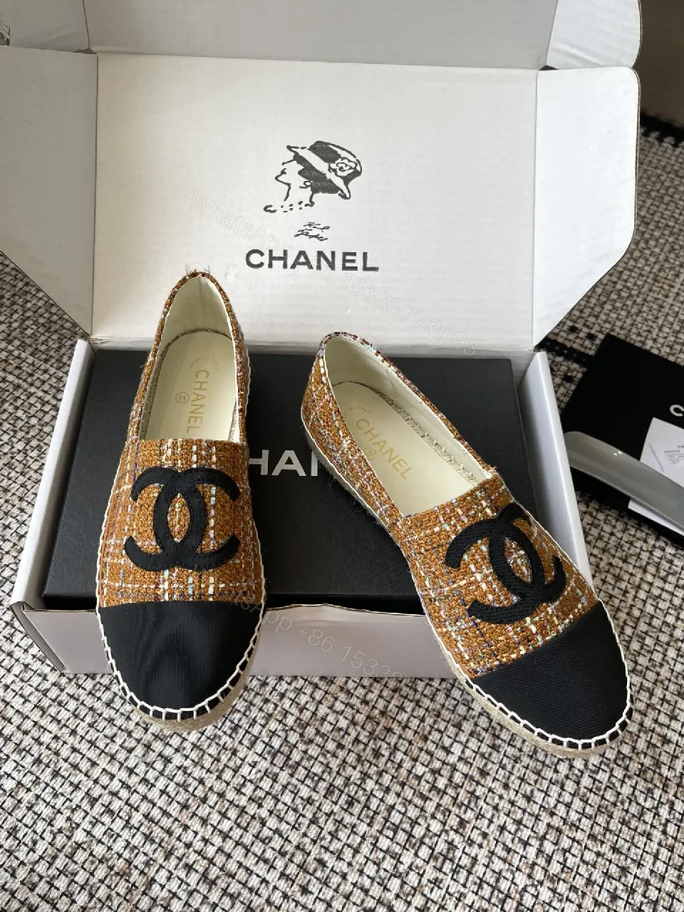 View 4 of Tweed Espadrilles: Luxury Logo Cap Toe, Comfortable Style