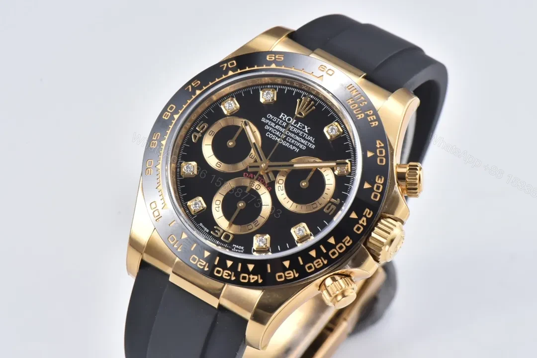 View 3 of GS Factory Clean Factory Clean Rolex Daytona Gold Black Enamel Watch