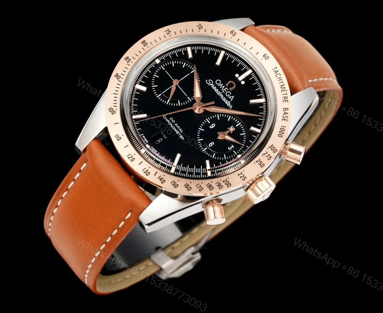 View 2 of Omega Speedmaster 57 Co-Axial Stainless Steel Red Gold Black Dial 331.22.42.51.01.001