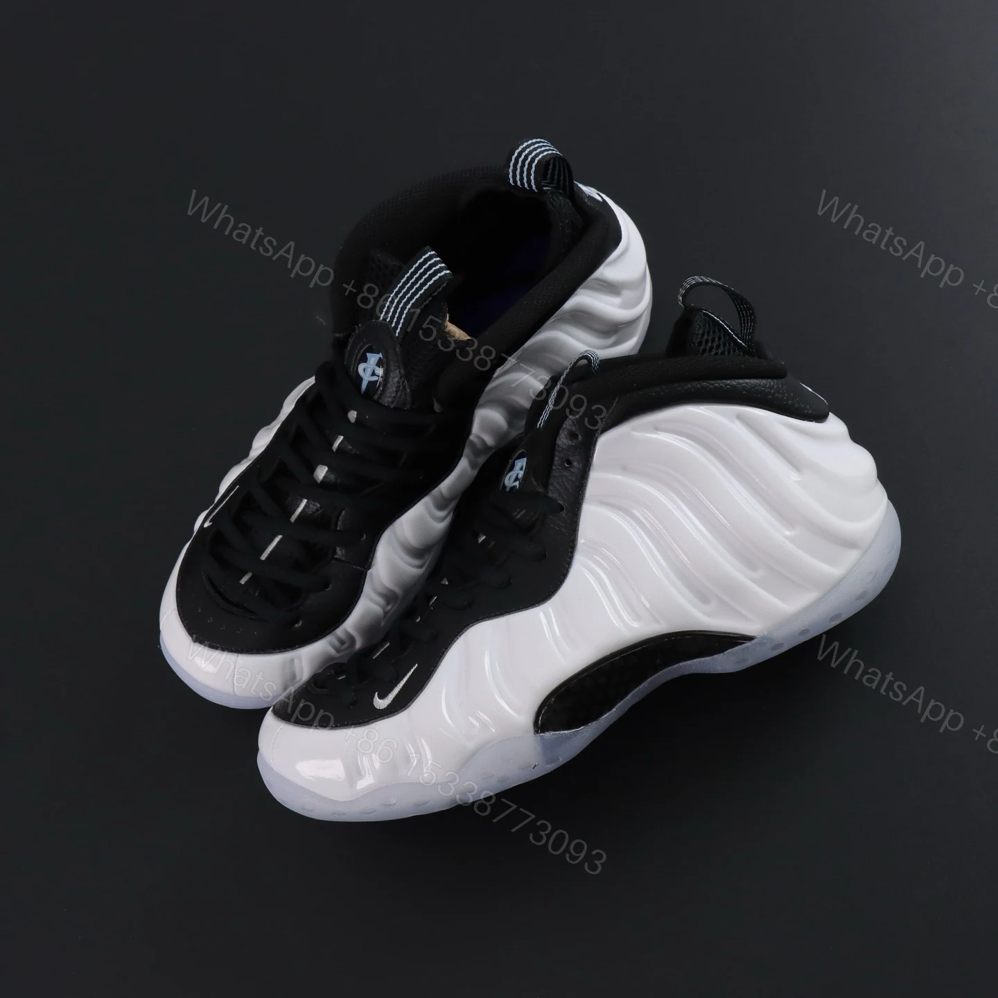 View 9 of Foamposite One White and Black
